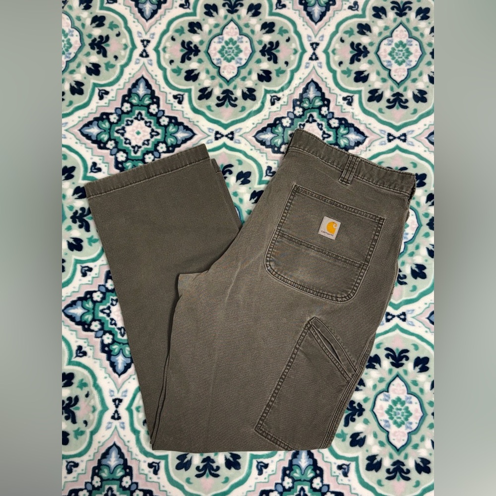 Carhartt Men's Gray Canvas Work Pants - 36X32